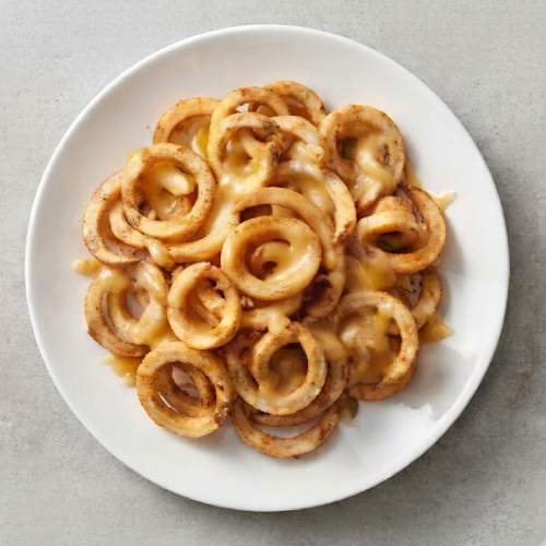 Curly Fries With Cheese 