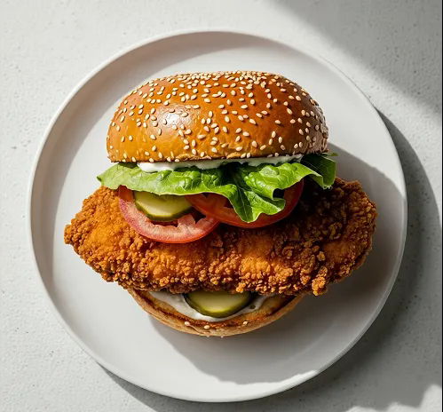 Hot Sauce Depth Zinger Burger 