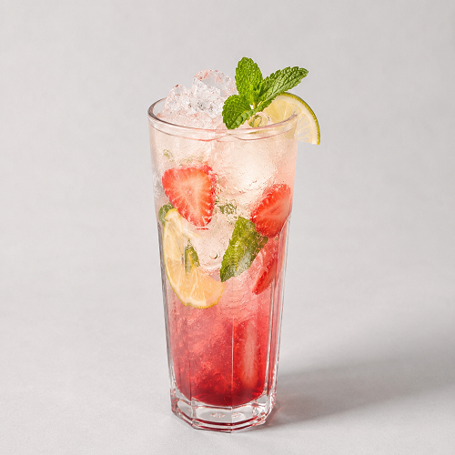 Strawberry & Kiwi Sunset Mocktail 